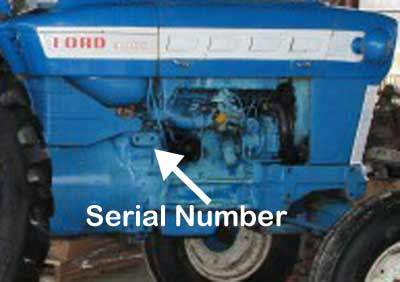 ford 3000 tractor serial numbers